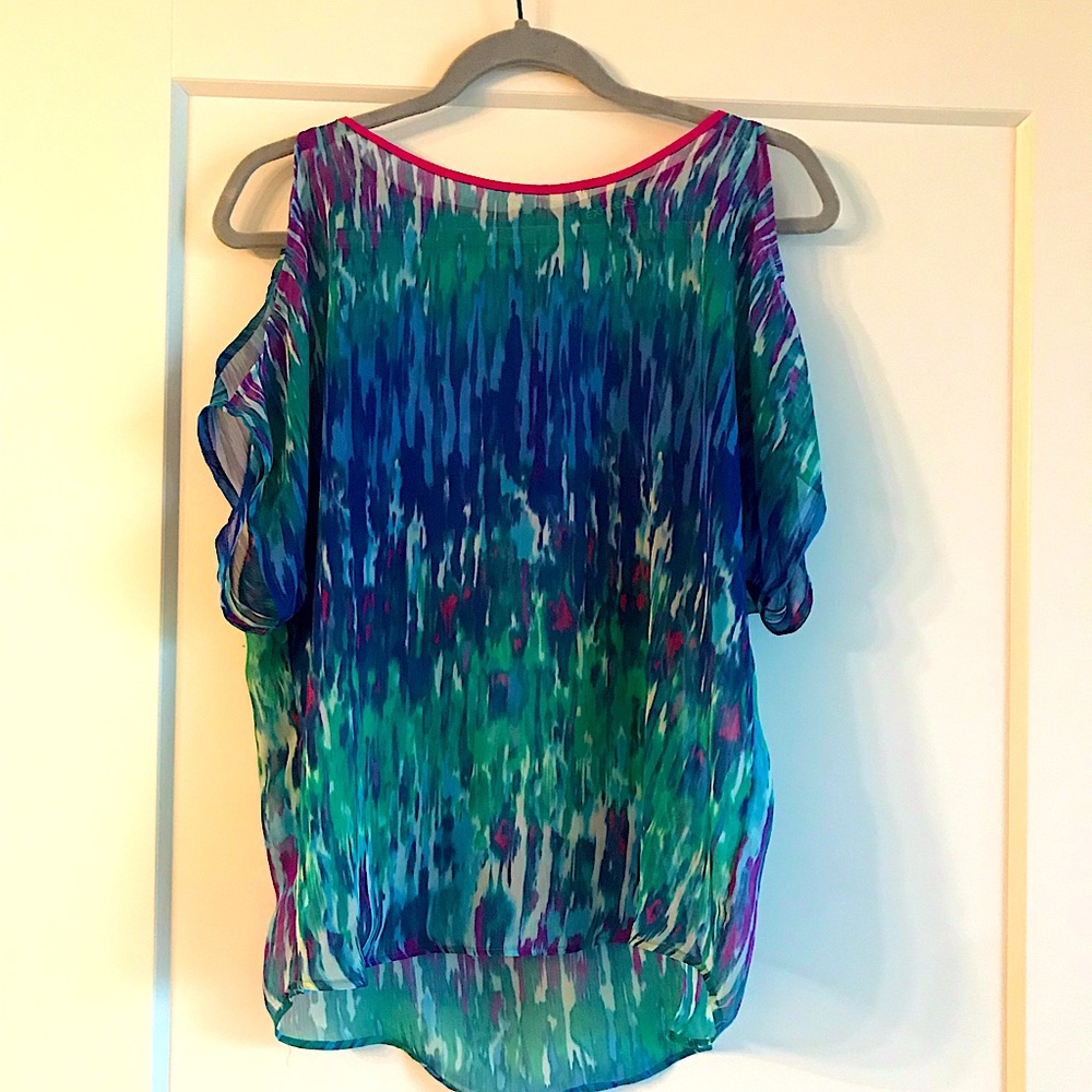 Express Women’s Colorful Sheer Blouse